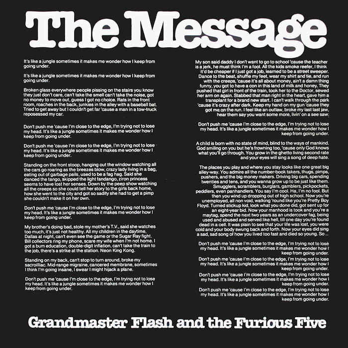 Grandmaster Flash & The Furious Five - The Message LP Cover