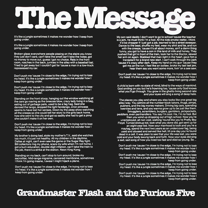 The Message by Grand Master Flash & The Furious Five (Single